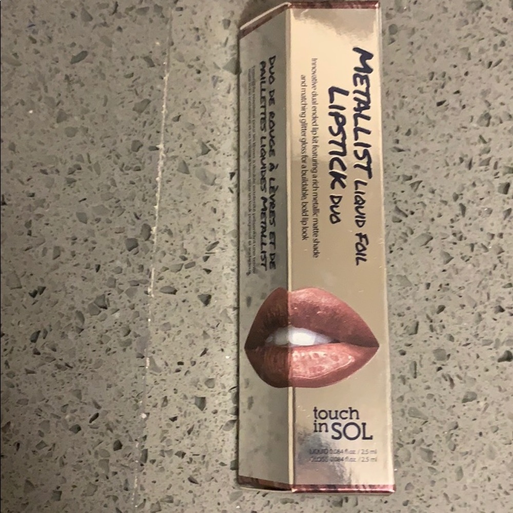 Metallist liquid foil lipstick duo in penny